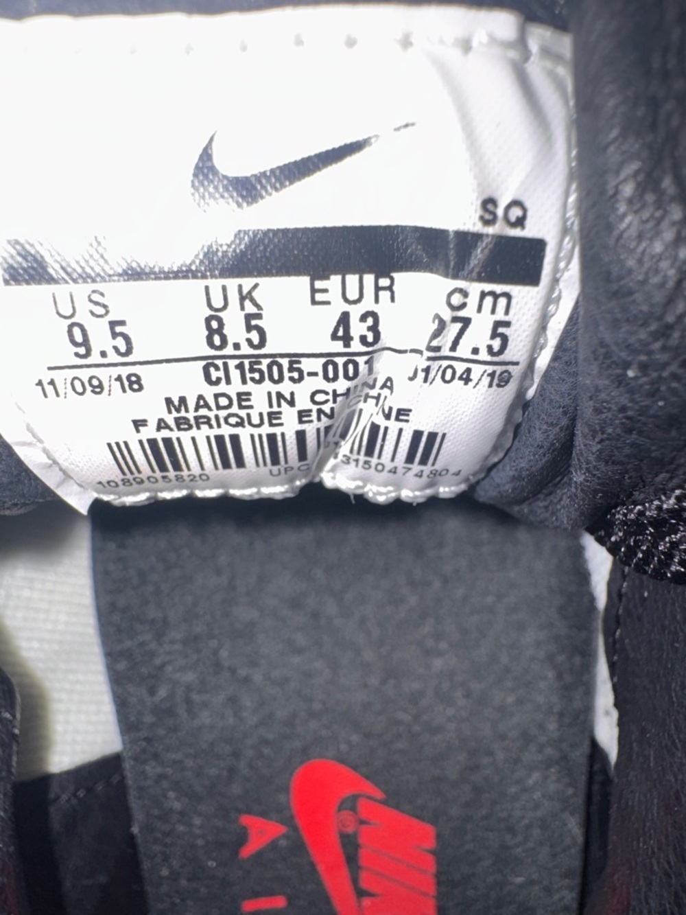 Nike Low Top Sneakers - Black & White with Rainbow Laces - Picture 15 of 16
